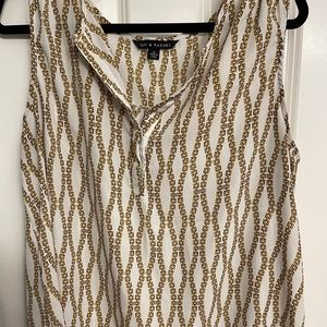 Zac & Rachel Gold and White Tank top